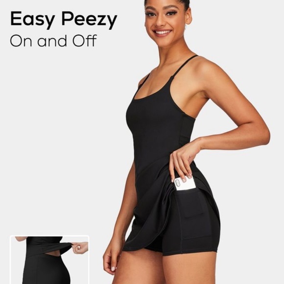 HALARA Dresses & Skirts - 🆕 HALARA Fabric Backless 2-in-1 Flare Workout Dress-Wannabe-Easy Peezy